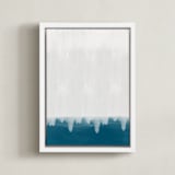 "Rain Storm I" - Art Print in Emerald Green by Deb Presutto - Framed Canvas