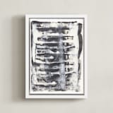 "Veil Dissolving" - Art Print in Black by Misty Hughes - Framed Canvas