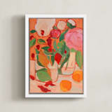 "Orange Flirt" - Art Print in Orange by Lynne Millar - Framed Canvas