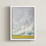 "Mid-summertime" - Art Print in Golden Yellow by Emily Jeffords - Framed Canvas