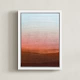 "Liquid Sunset I" - Art Print in Rust by Cass Imagines - Framed Canvas