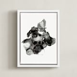 "Single Plasma" - Art Print in Monochrome by AT ORIGINALS - Framed Canvas