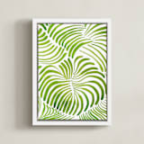 "Minted Forest" - Art Print in Rainforest Green by Deborah Velasquez - Framed Canvas