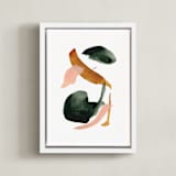 "Calm Forest No.18" - Art Print in Forest Green by Cait Courneya - Framed Canvas