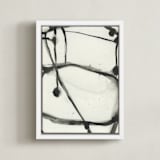"Plant Cell 3" - Art Print in Black and White by Mary Gaspar - Framed Canvas