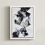 "Untitled 006" - Art Print in Charcoal by Sara Kraus - Framed Canvas