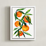 "Tangerine" - Art Print in Tangerine by Alexandra Dzh - Framed Canvas