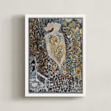 "Enmeshed" - Art Print in Copper by marcia biasiello - Framed Canvas
