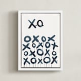 "XO Sol" - Art Print in Smoky Black by Michelle Owenby Design - Framed Canvas