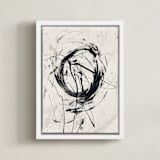 "Tour de Force I" - Art Print in Shades of Gray by Carmen Guedez - Framed Canvas