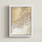 "Aurum Sand No. 3" - Art Print in Gold by Julia Contacessi - Framed Canvas