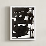 "Inked" - Art Print in Black Ink by Deborah Velasquez - Framed Canvas
