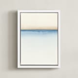 "Playa One" - Art Print in Nautical Blue by Emily Magone - Framed Canvas