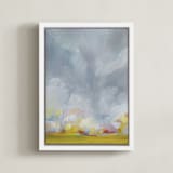 "Grace in the Winds" - Art Print in Gray by Emily Jeffords - Framed Canvas