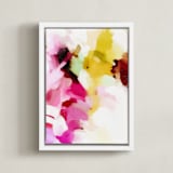 "By the window II" - Art Print in Mustard by Parima Studio - Framed Canvas