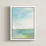 "Blue Cove" - Art Print in Lake by AlisonJerry - Framed Canvas