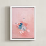 "Soft Coral" - Art Print in Soft Coral by Caryn Owen - Framed Canvas
