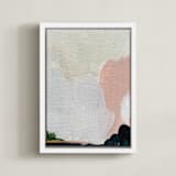 "Lay Down, Look Up" - Art Print in White by Kayla King - Framed Canvas