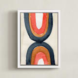 "Connections" - Art Print in White by Celeste Duffy - Framed Canvas