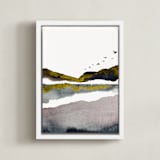 "Apex" - Art Print in White by Katy Abraham - Framed Canvas