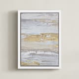"Malibu Gold No. 1" - Art Print in Soft Neutral by Julia Contacessi - Framed Canvas