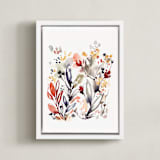 "Awakening 3" - Art Print in Rose by Sara Berrenson - Framed Canvas