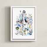 "Awakening 4" - Art Print in Blue by Sara Berrenson - Framed Canvas