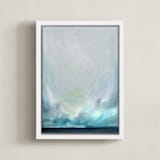 "Teal Winds" - Art Print in Teal by Emily Jeffords - Framed Canvas