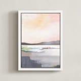 "Sunrise In White" - Art Print in Earth by AlisonJerry - Framed Canvas