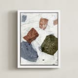 "In Time II" - Art Print in Spice by Jennifer Daily - Framed Canvas
