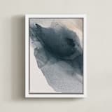 "Threshold I" - Art Print in Ocean by Rebecca King - Framed Canvas
