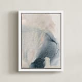 "Threshold II" - Art Print in Ocean by Rebecca King - Framed Canvas