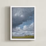 "Topland Storm" - Art Print in Thunder Blue by Stephanie Goos Johnson - Framed Canvas