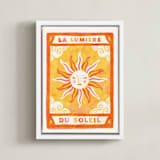 "Soleil Sun Tarot" - Art Print in Sunny Orange by Sabrina Excene - Framed Canvas