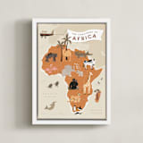 "animals of africa" - Art Print in Camel by Kamala Nahas - Framed Canvas