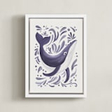 "Sea Spirits 3" - Art Print in Purple by Corrina Reid - Framed Canvas