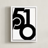 "OAK 510" - Art Print in black and white by Jennifer Morehead - Framed Canvas