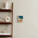 "Boat Dock" - Art Print in Orange by Caryn Owen - In a Room