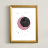 "Moon Magic and You" - Art Print in Dust Pink by Emanuela Carratoni - Framed