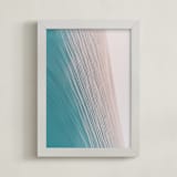 "Striations" - Art Print in Turquoise by Courtney Crane - Framed
