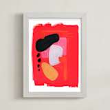 "Wow, That is Bright!" - Art Print in Volcano Red by Lisa Travis - Framed