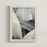 "Metal Leaves" - Art Print in Sterling by Irene Suchocki - Framed