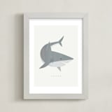 "Shark Fin" - Art Print in steel by Karidy Walker - Framed