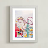 "Twist and Turn" - Art Print in Pale Blush Pink by Irene Suchocki - Framed