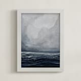 "A Heavy Blue Ocean" - Art Print in Heavy Ocean Blue by Emma Ballou - Framed