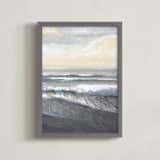 "Salt Kissed III" - Art Print in Sand by Khara Ledonne - Framed