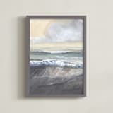 "Salt Kissed I" - Art Print in Sand by Khara Ledonne - Framed
