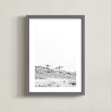 "Little Surfers" - Art Print in Black and White by LindseyErin - Framed