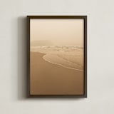 "Water Curves" - Art Print in smokey beach by Katie Buckman - Framed