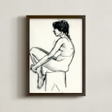 "Tranquility" - Art Print in black and white by Susan Moore-Stevenson - Framed